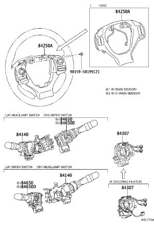 Airbag Coil 84307-76040 for Lexus CT200H