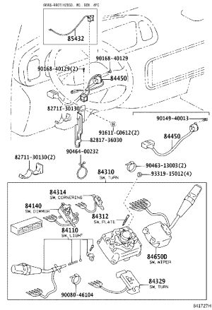 Combination Switch 84310-36610 for Toyota Coaster