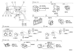 Emergency Hazard Switch 84332-12450 for Toyota Corolla