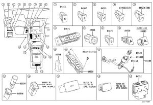 Seat Recline Switch 84752-58010 for Toyota Alphard