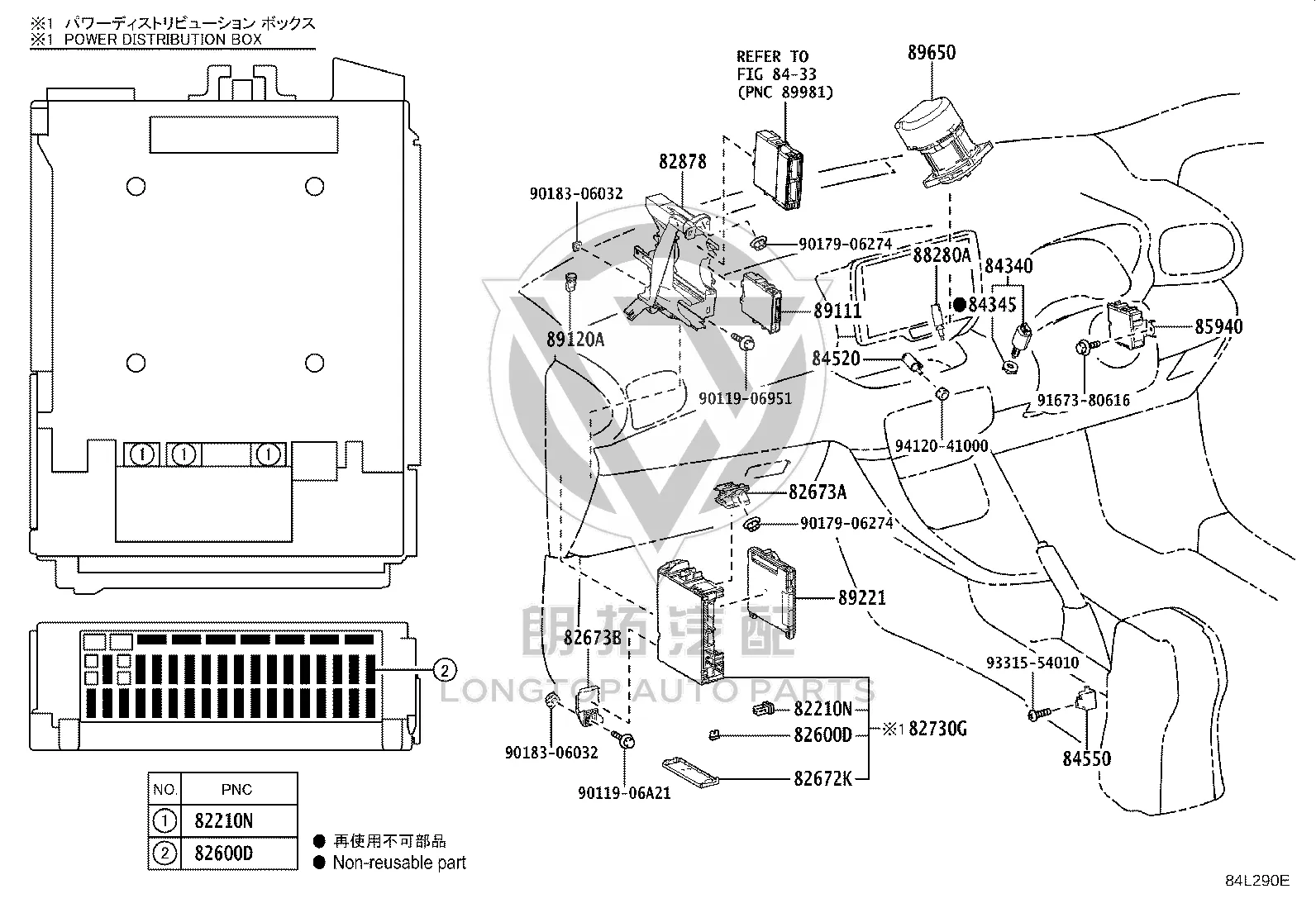 Parking Light Switch 84550-16060 for Toyota 4RUNNER