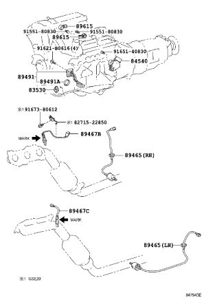 Oxygen Sensor 89467-30030 for Toyota Crown