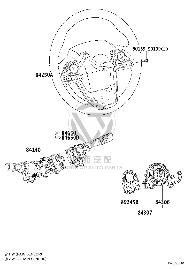 Wiper Switch 84652-47190 for Toyota Prius