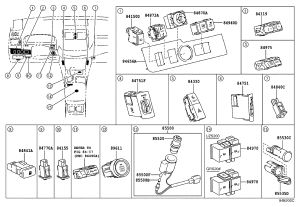 Switch frame 84656-0N030 for Toyota Crown