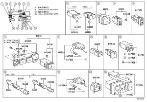 Tailgate Switch 84930-36010 for Toyota Coaster