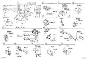 Center Differential Lock Switch 84725-60080 for Toyota Land Cruiser Prado