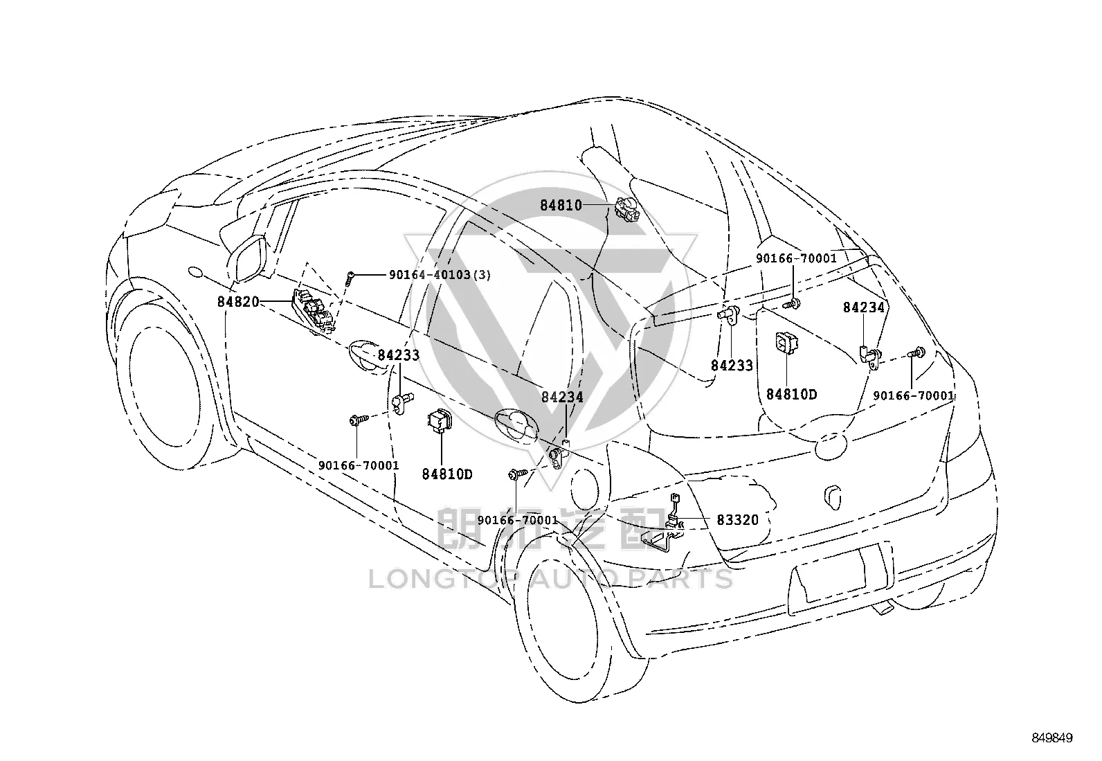 Front Door Window Switch 84820-0D180 for Toyota Yaris
