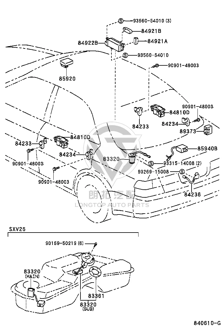 Rear Door Glass Lift Switch 84810-33070 for Toyota Camry
