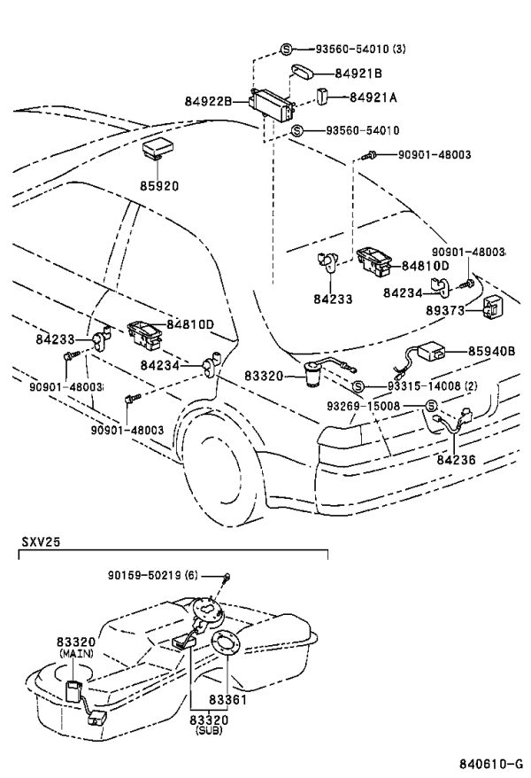 Rear Door Glass Lift Switch 84810-33070 for Toyota Camry