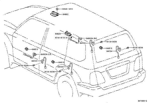 Door Unlock Switch Sub-Assembly 84903-60040 for Toyota Land Cruiser