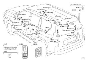 Rear Door Glass Lift Switch 84810-75051 for Lexus GX400