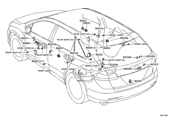 Tail Cover Opening Switch 84840-0T010 for Toyota Sienna