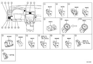 Tailgate Opener Switch 84840-24020 for Toyota Avalon