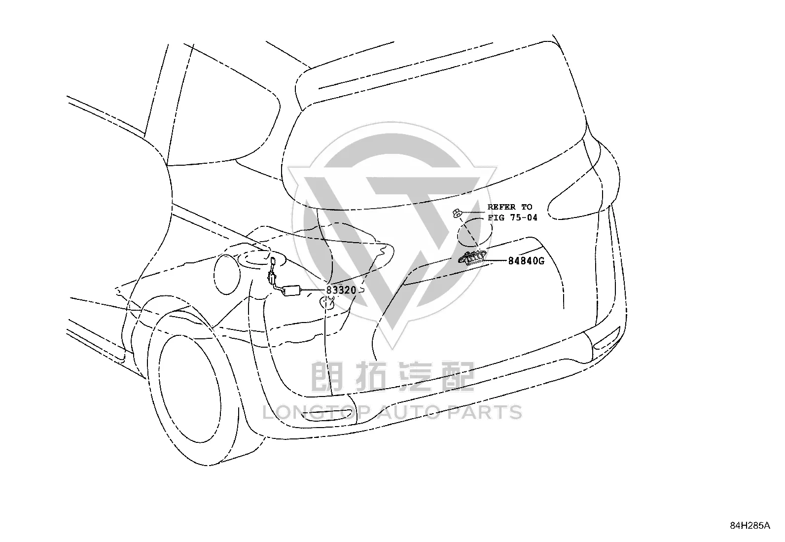 Tailgate Opener Switch 84840-28050 for Toyota ALPHARD