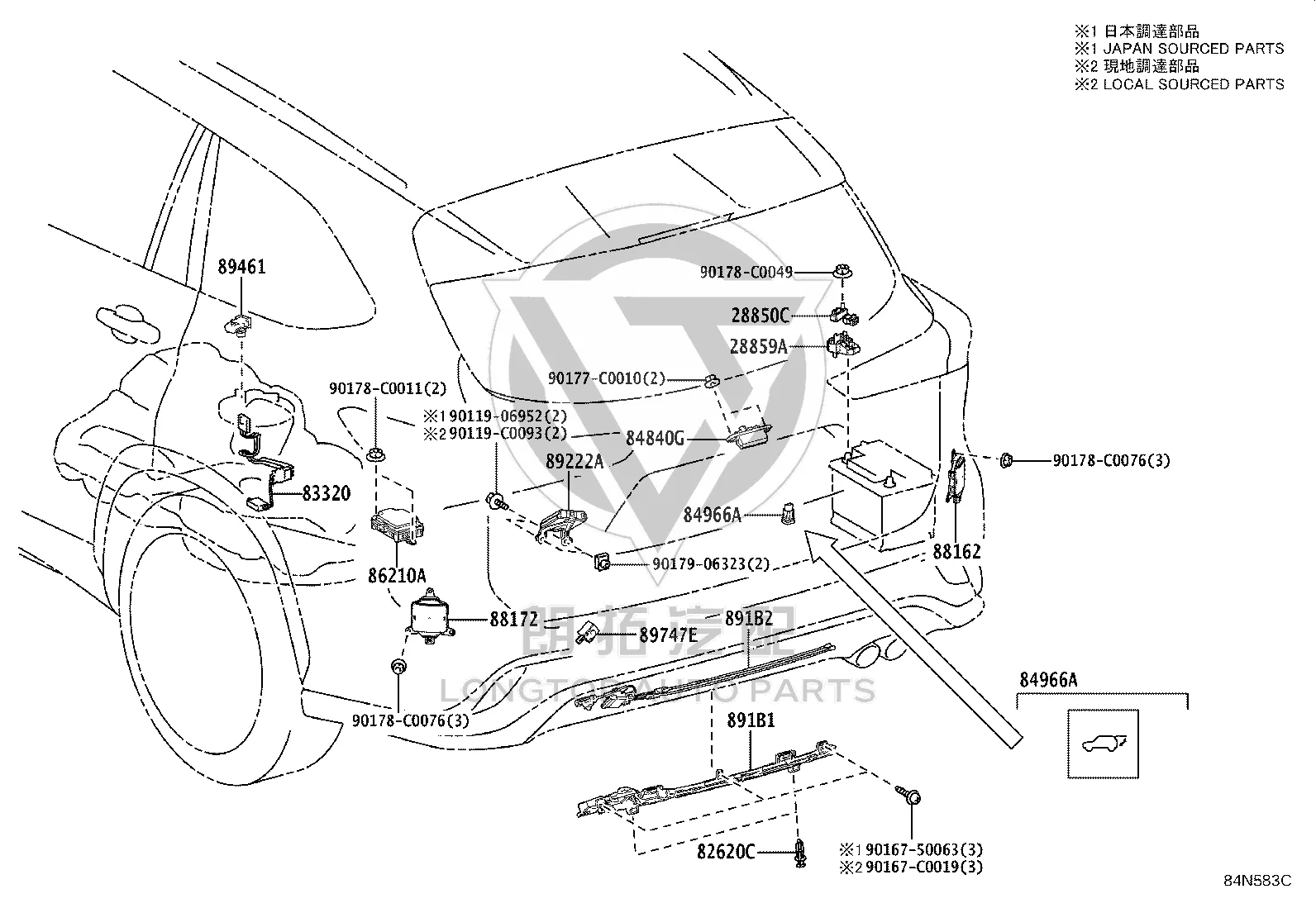 Blind Spot Detection Control Unit (Right) 88162-48161 for Toyota Crown Kluger