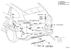 Blind Spot Detection Control Unit (Right) 88162-48161 for Toyota Crown Kluger