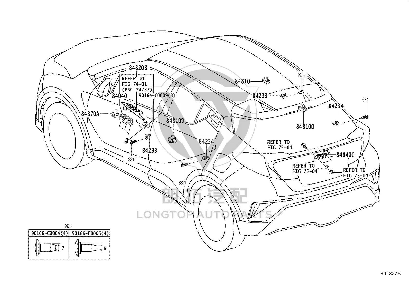 Tailgate Opener Switch 84840-F4100 for Toyota BZ4X