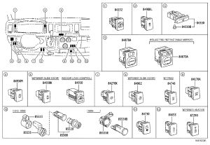 Rearview Mirror Adjustment Switch 84870-28040 for Toyota Corolla