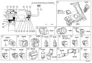 Rearview Mirror Adjustment Switch 84872-58010 for Toyota Alphard