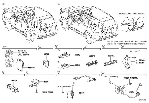 Tail Cover Open Switch 84905-60020 for Toyota Land Cruiser Prado