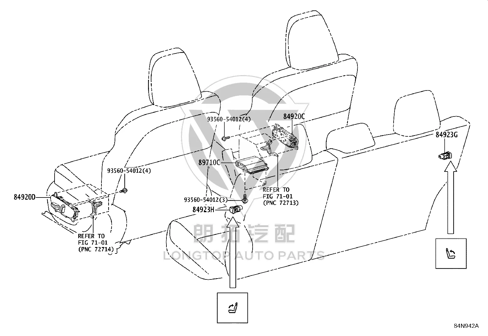 Front Passenger Seat Adjustment Switch 84920-76020 for Lexus GX550