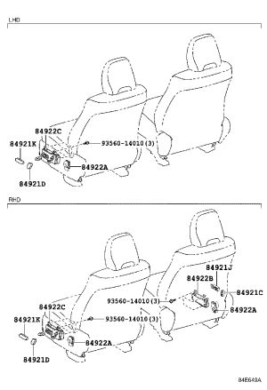Driver’s Seat Adjustment Switch 84920-60090 for Toyota 4RUNNER