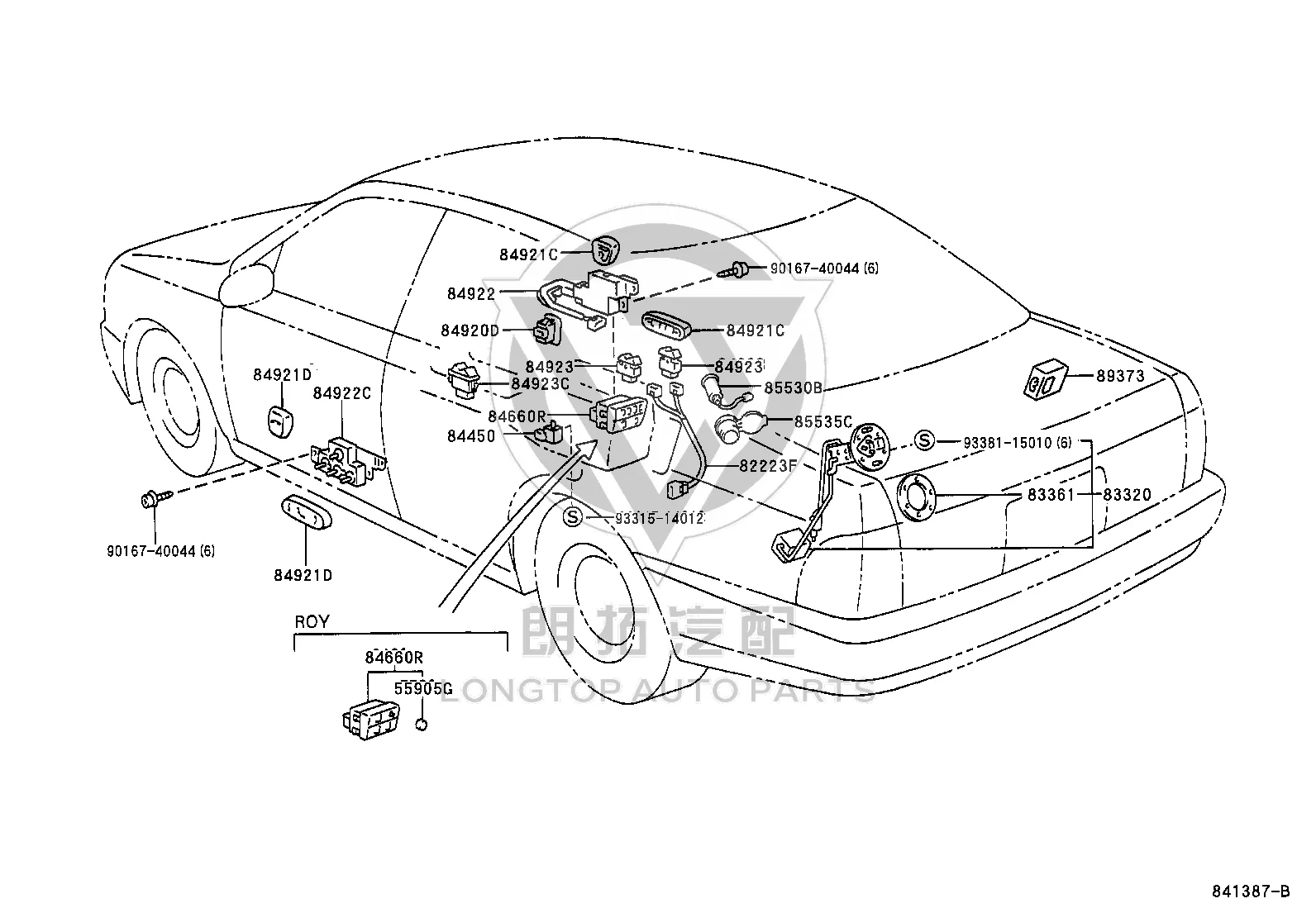 Rear Power Seat Switch 84923-30120 for Toyota Crown