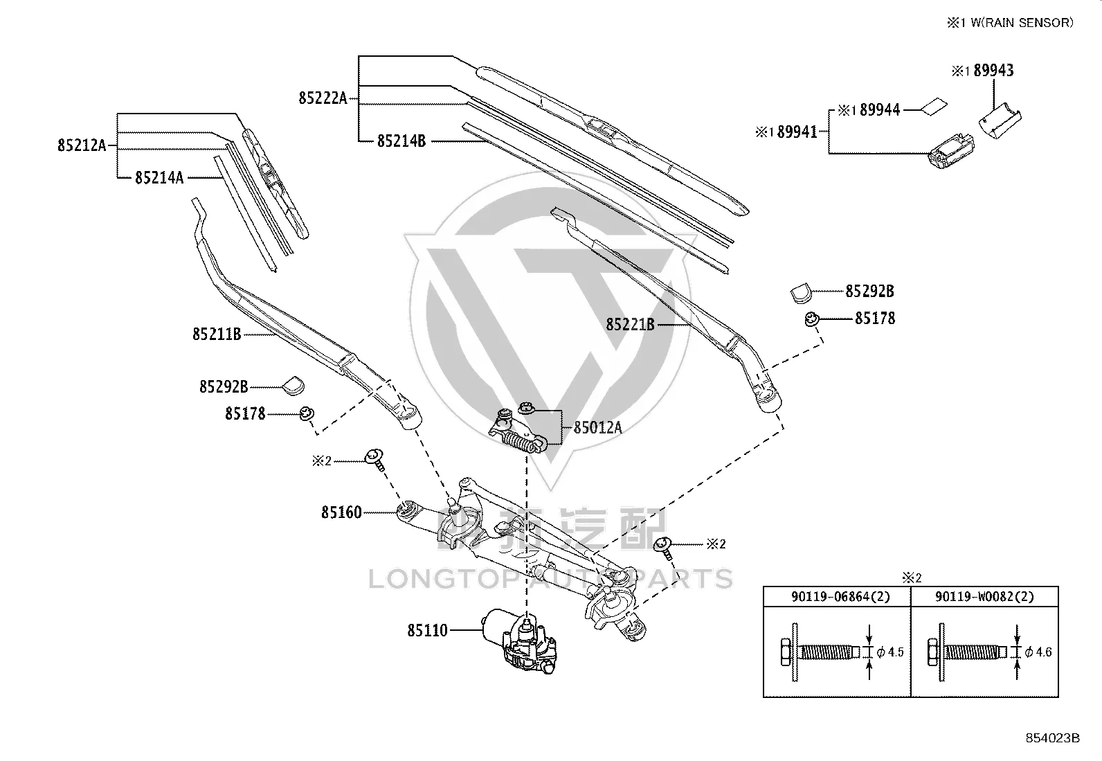 Front Wiper Linkage 85012-50010 for Toyota Corolla