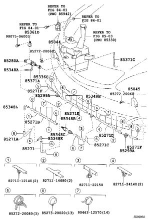 Headlight Washer Nozzle Cover 85044-33060 for Toyota Camry