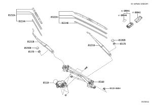 Front Windshield Wiper Motor 85110-33450 for Lexus ES
