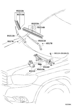 Front Windshield Wiper Motor 85110-48120 for Toyota Highlander