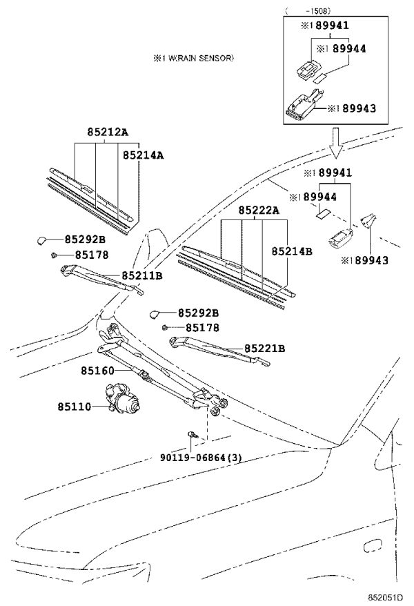Rainfall Sensor 89941-50081 for Toyota Land Cruiser