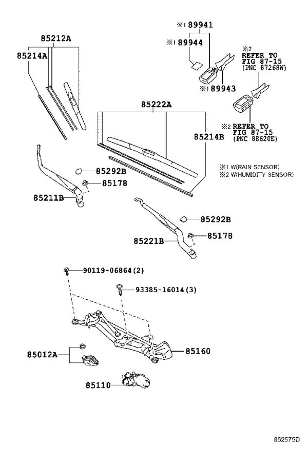 Rainfall Sensor 89941-42010 for Toyota Alphard