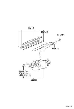 Tailgate Glass Wiper Motor 85130-60270 for Toyota Land Cruiser Prado
