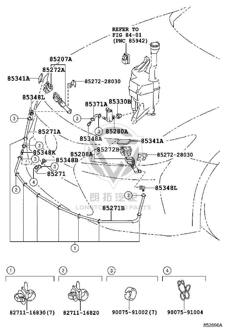 Headlight Washer Nozzle Cover 85354-33010-C0 for Lexus ES
