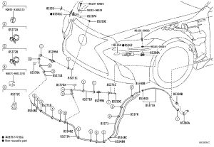 Headlight Washer Hose 85291-50150 for Lexus LS500