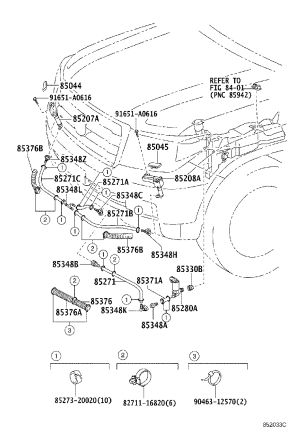 Headlight Washer Hose 85376-58130 for Toyota Alphard
