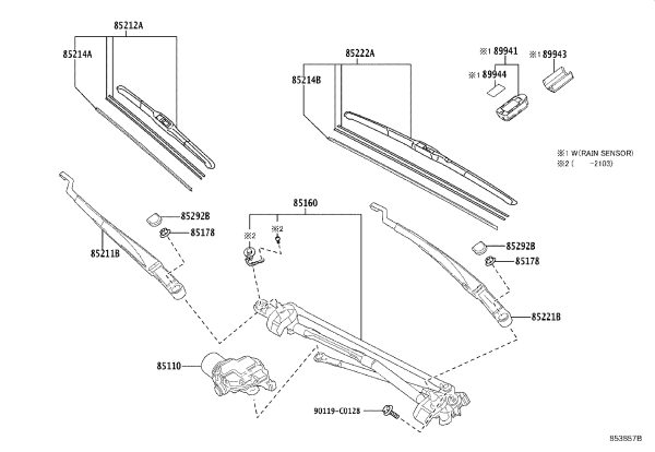 Front Windshield Wiper Blade 85212-06201 for Toyota Granvia