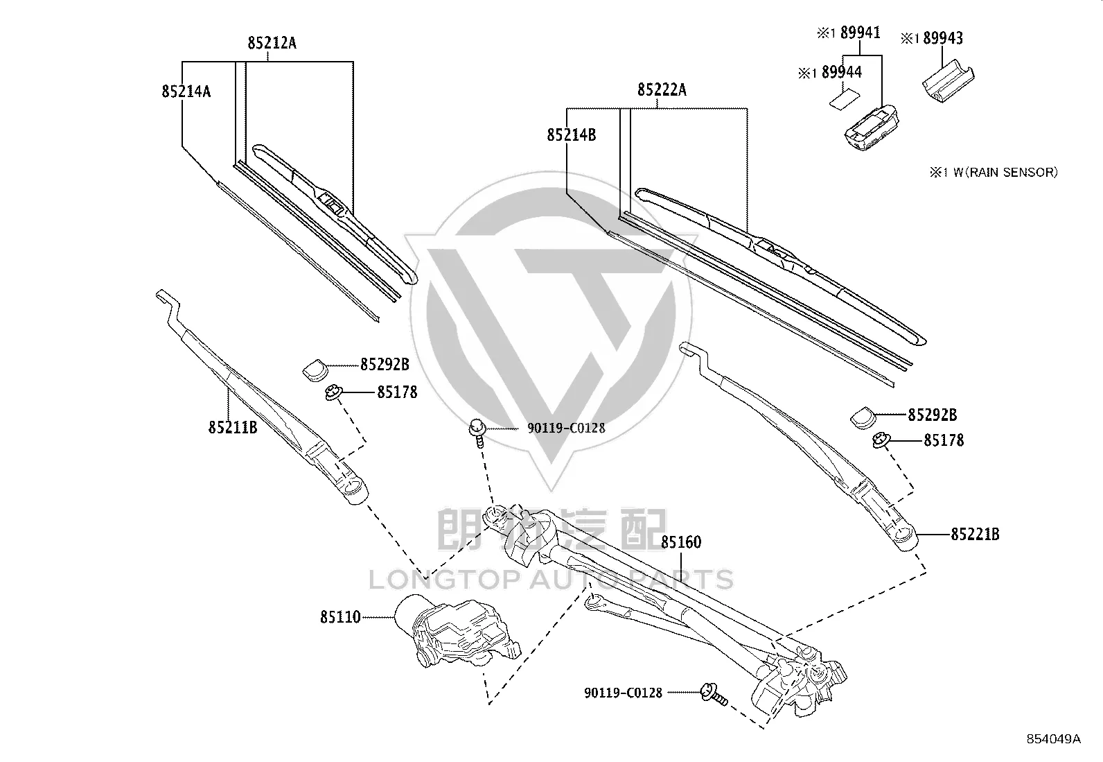 Front Windshield Wiper Blade 85212-07080 for Toyota Avalon