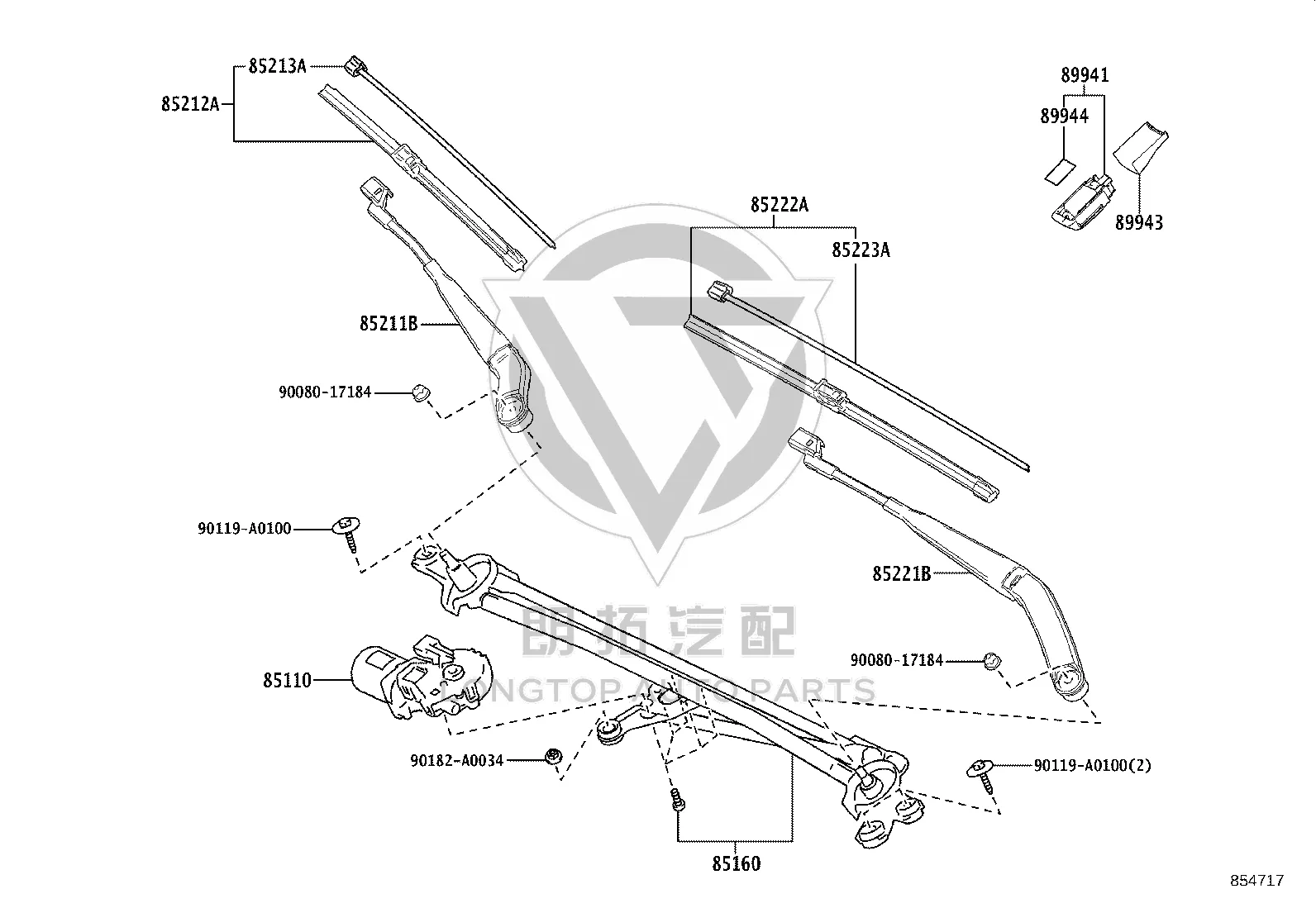 Front Windshield Wiper Blade 85212-0C040 for Toyota Tundra