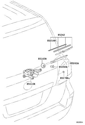 Tail Cover Glass Wiper Motor 85130-60291 for Toyota Land Cruiser