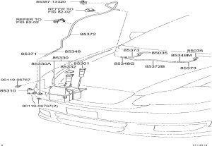 Rear Window Washer Nozzle 85381-44010 for Toyota Picnic
