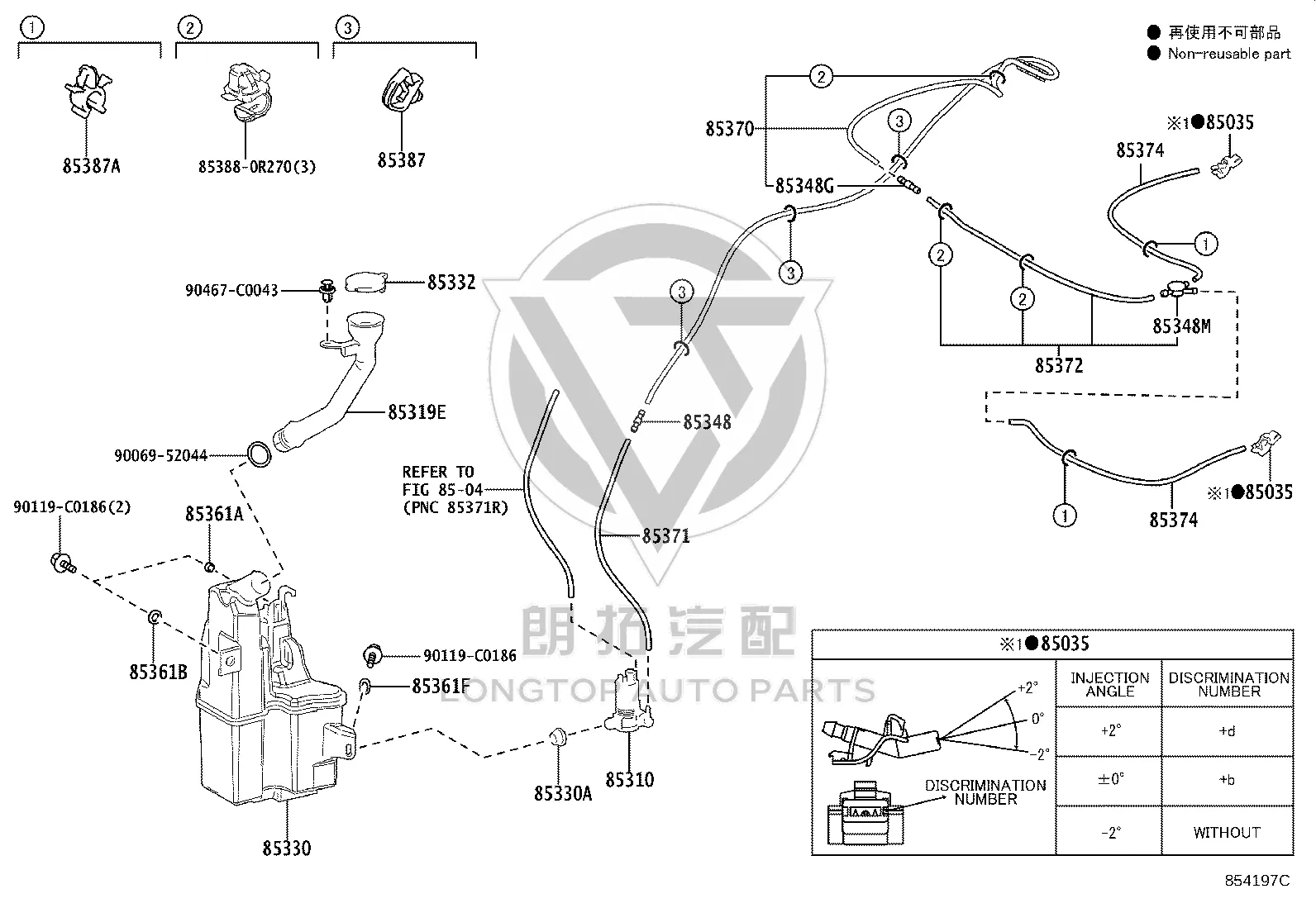 Front Windshield Wiper Fluid Tank 85315-0R080 for Toyota RAV4
