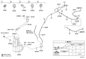 Front Windshield Wiper Washer Pump 85330-0R060 for Toyota Wildlander