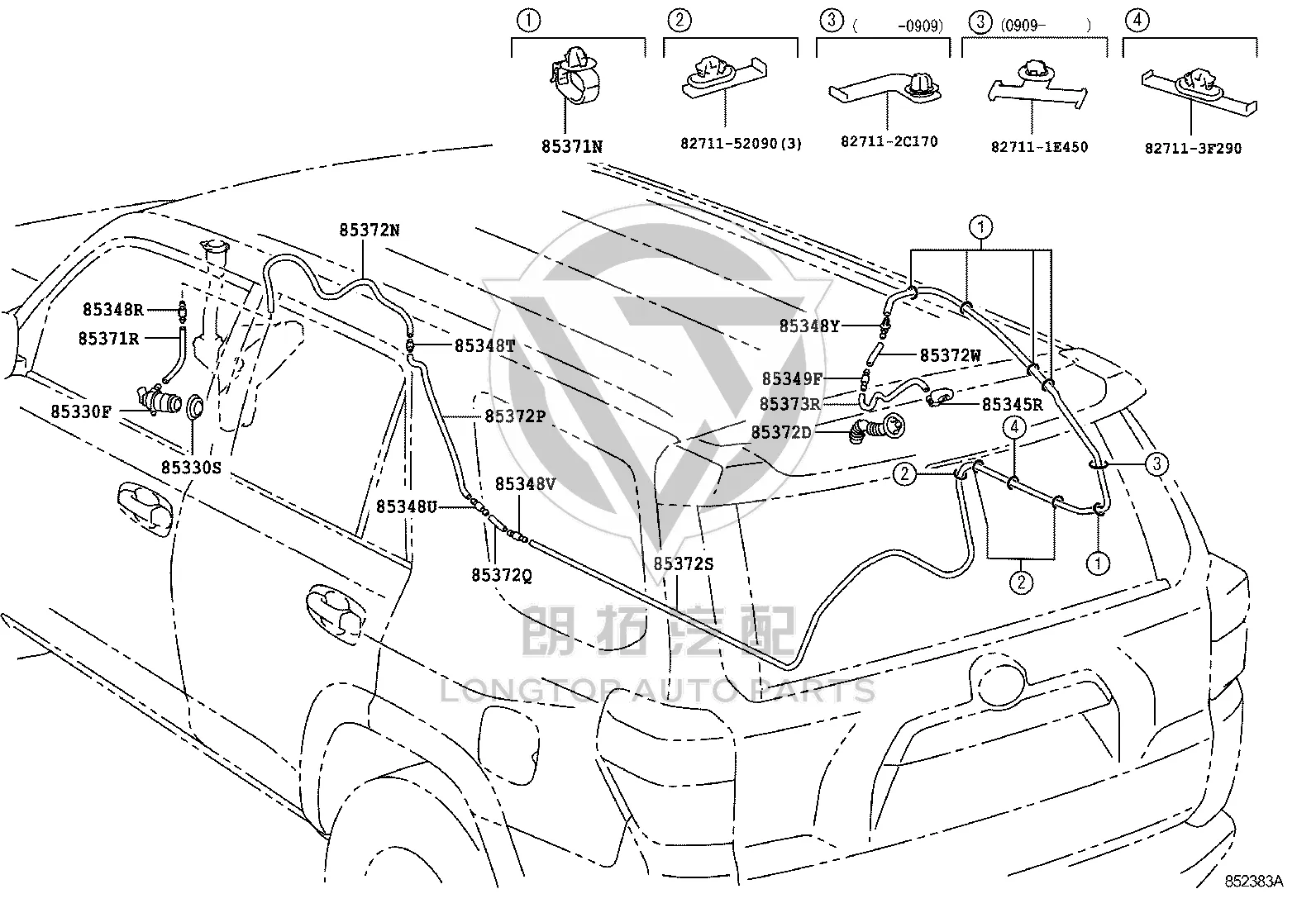 Rear Window Washer Pump 85330-60180 for Toyota 4RUNNER