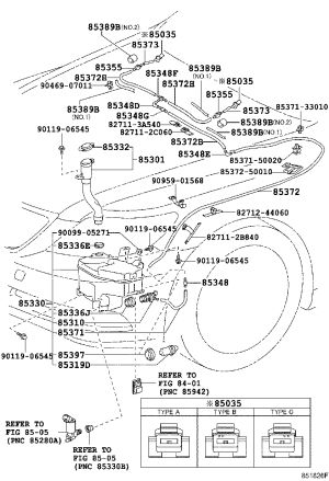 Windshield Washer Reservoir 85355-50080 for Lexus LS460