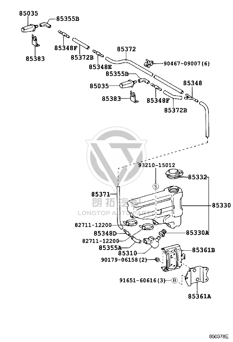 No. 1 Windshield Washer Bracket 85361-36170 for Toyota Coaster