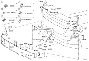 Headlight Washer Hose 90075-15071 for Toyota GRANVIA