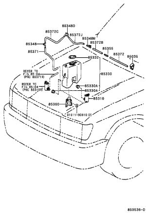 No.3 Windshield Washer Hose Fitting 85377-34010 for Toyota T.U.V