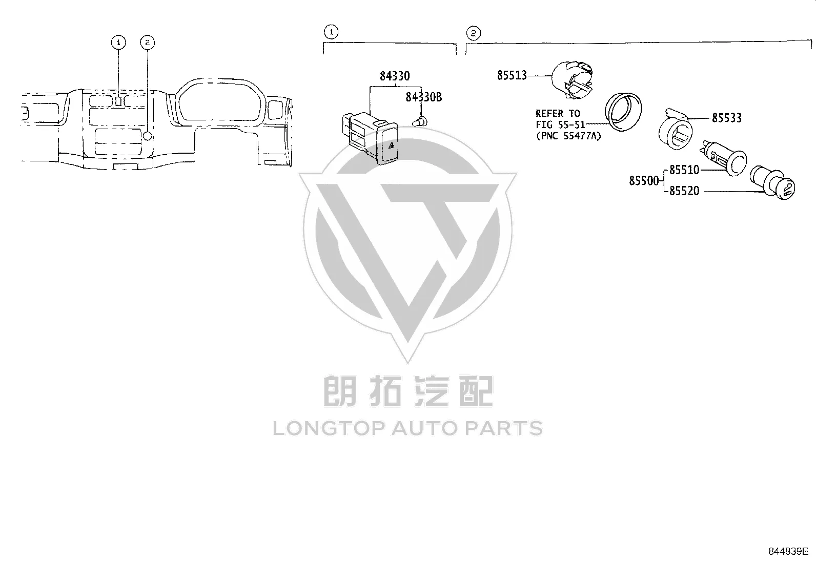 Lighter 85500-28050 for Toyota CELICA